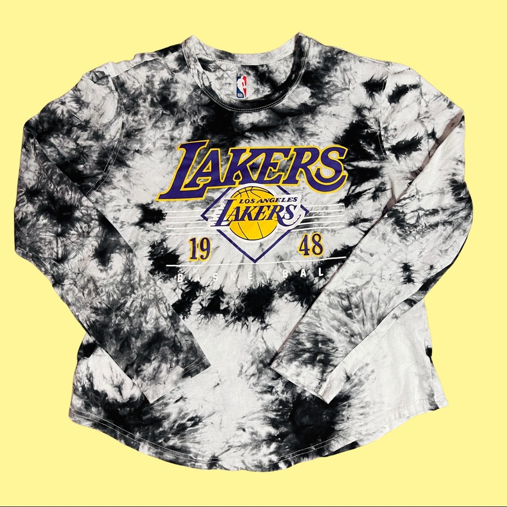 NBA Official Los Angeles Lakers Tie Dye Long Sleeve